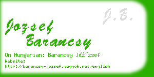 jozsef barancsy business card